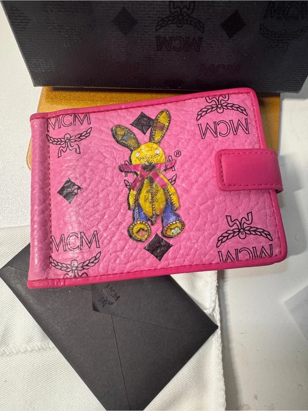 MCM compact leather